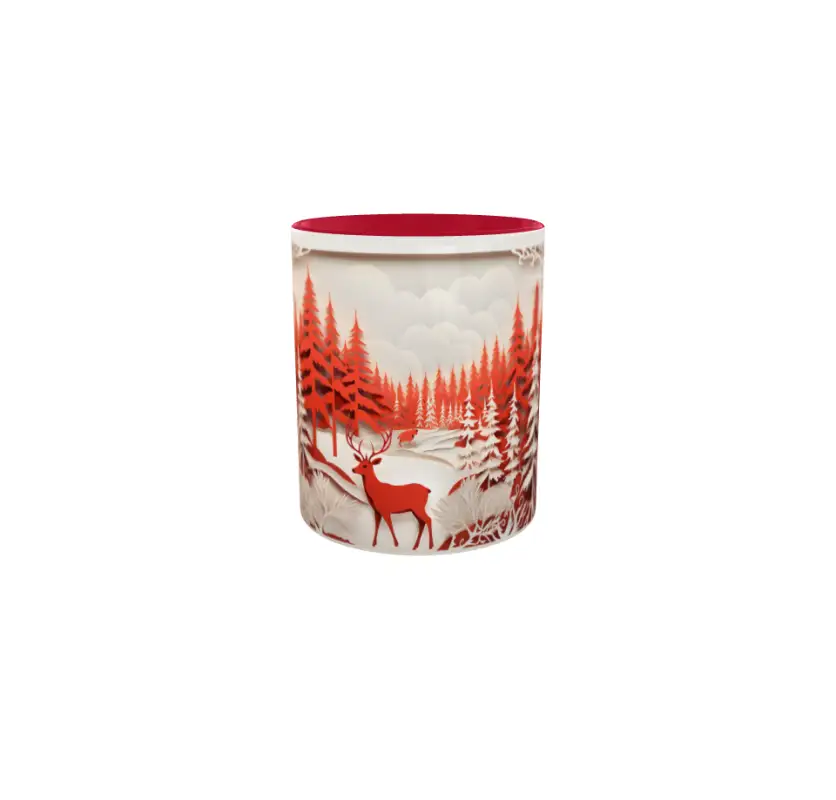 Iarna decor, cana din ceramica, 330ml, model cgs1788v